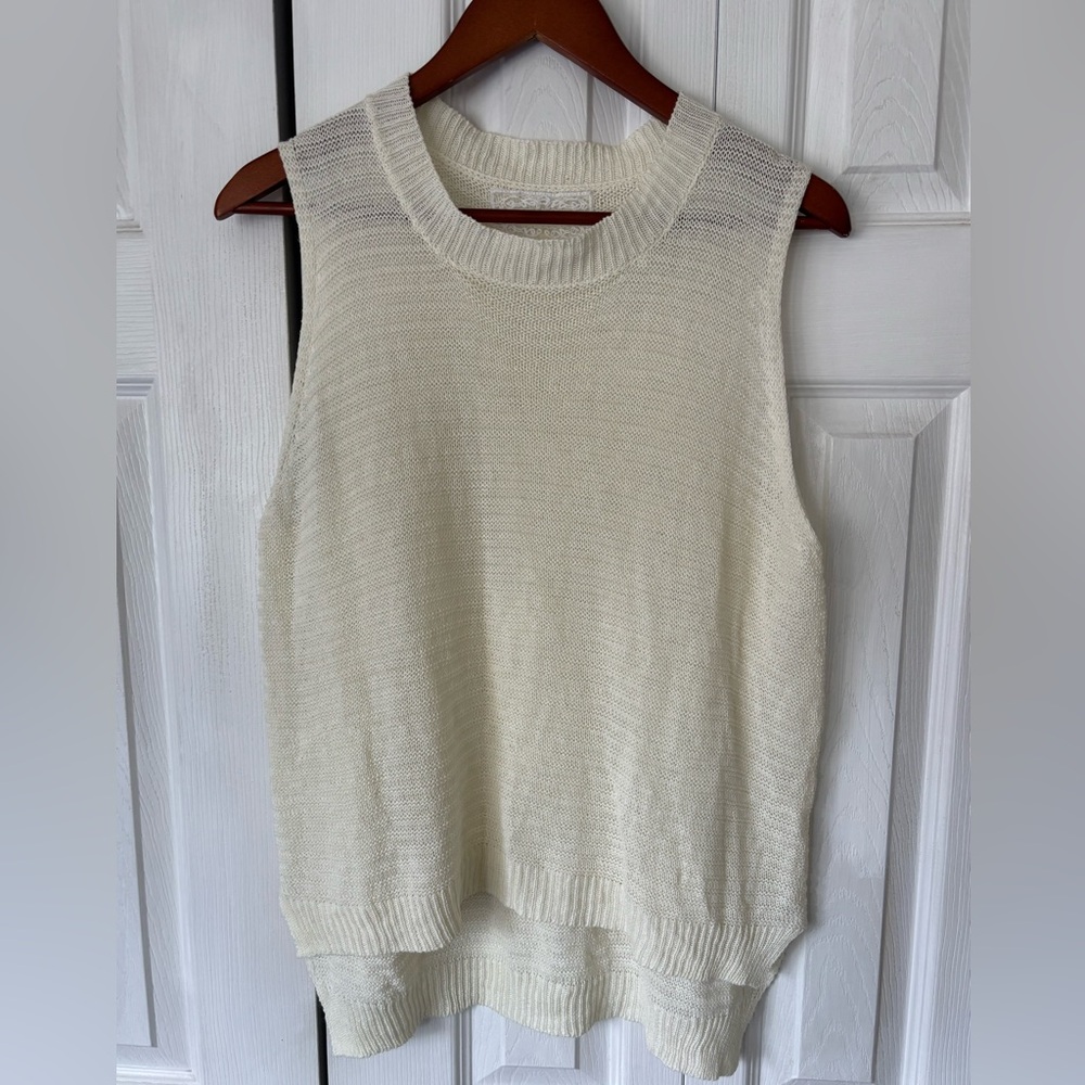 Pink Martini White Knit Tank Top Size Medium